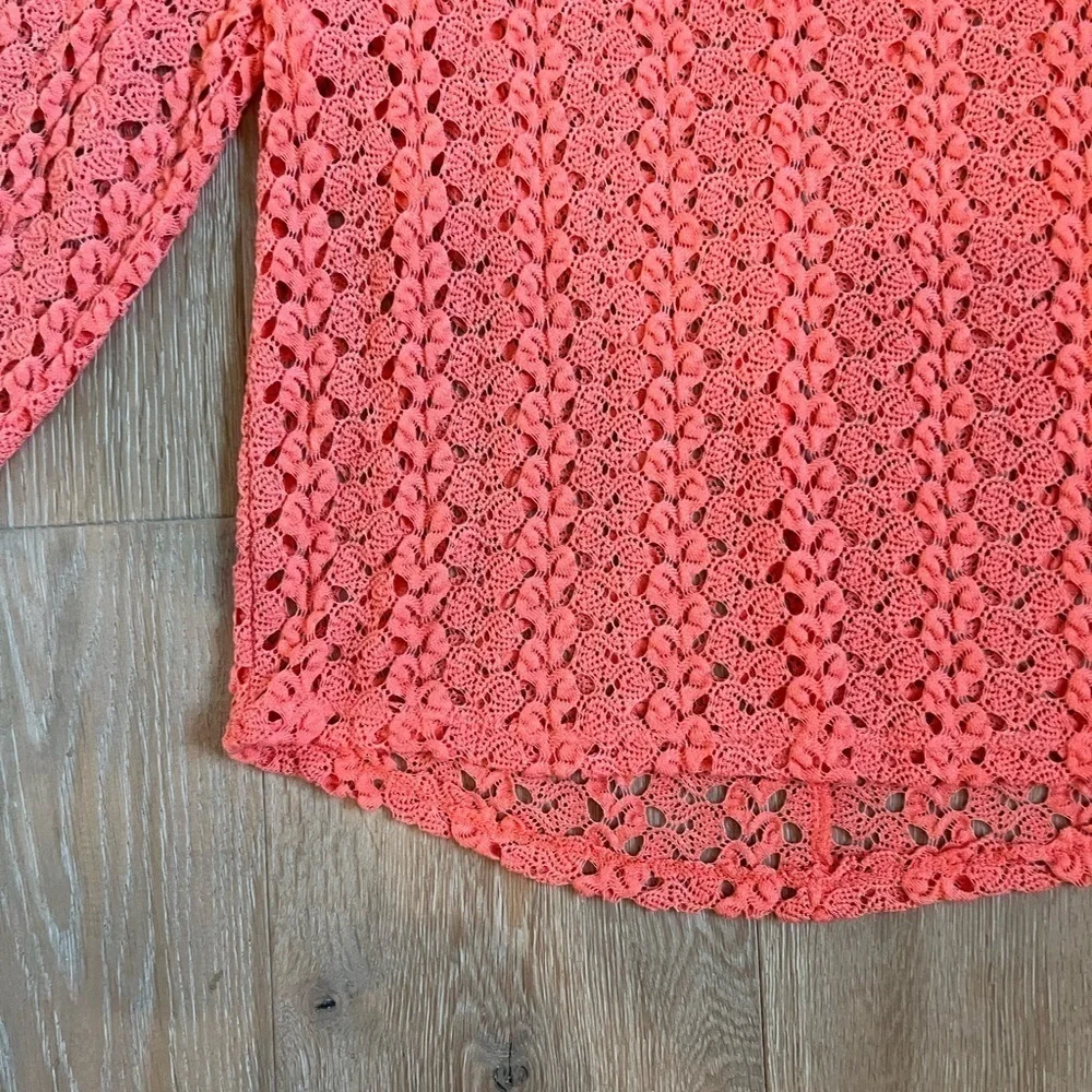 Staring at Stars Anthropologie Woven Sweater in Orange Women’s Size Medium